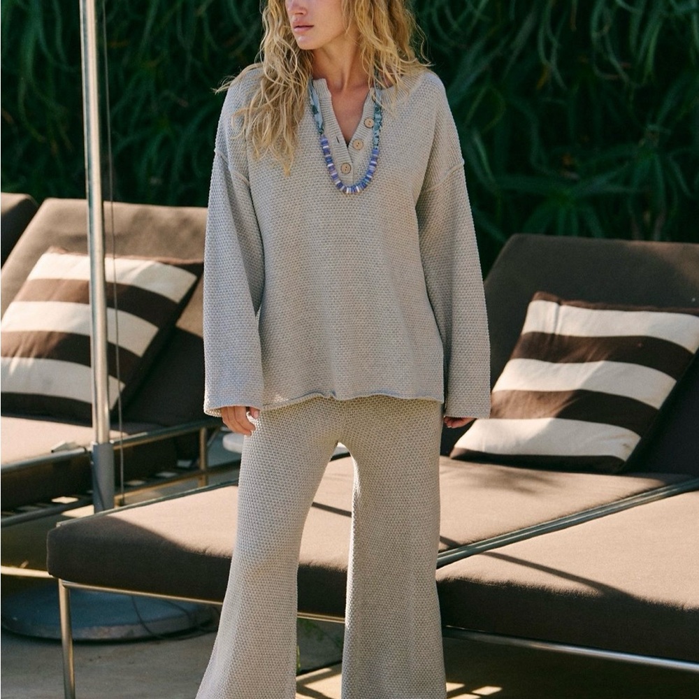 NWT Free People Hailee Sweater Set - grey